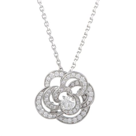 camelia chanel pattern|diamond camellia necklace.